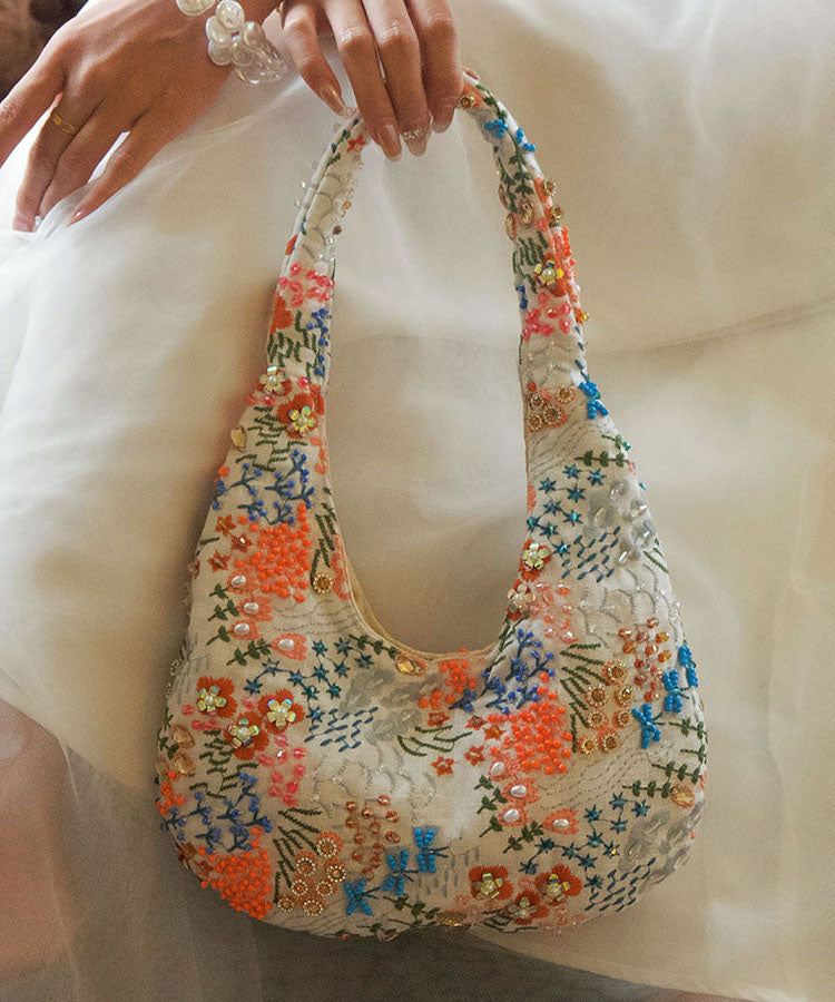 New Chinese Style Hand Embroidered Flower Shoulder Bag