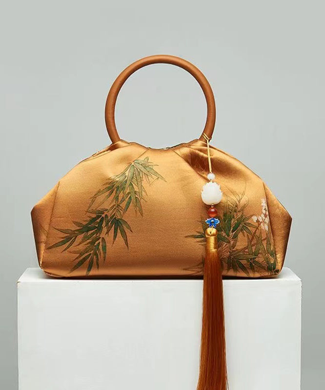 New Chinese Style Jade And Bamboo Design Women Handbag