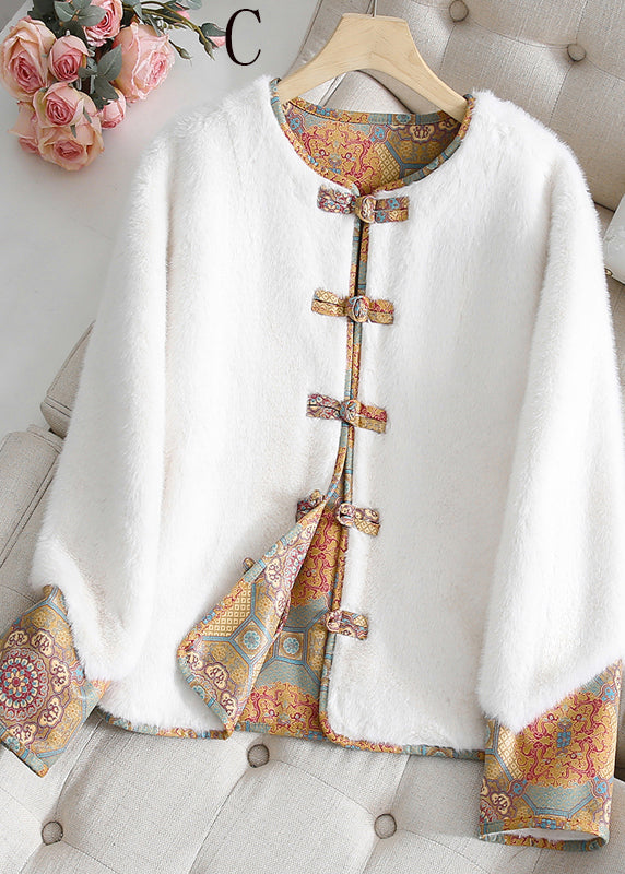 New Chinese Style Mink Velvet Wear On Both Sides Short Coat