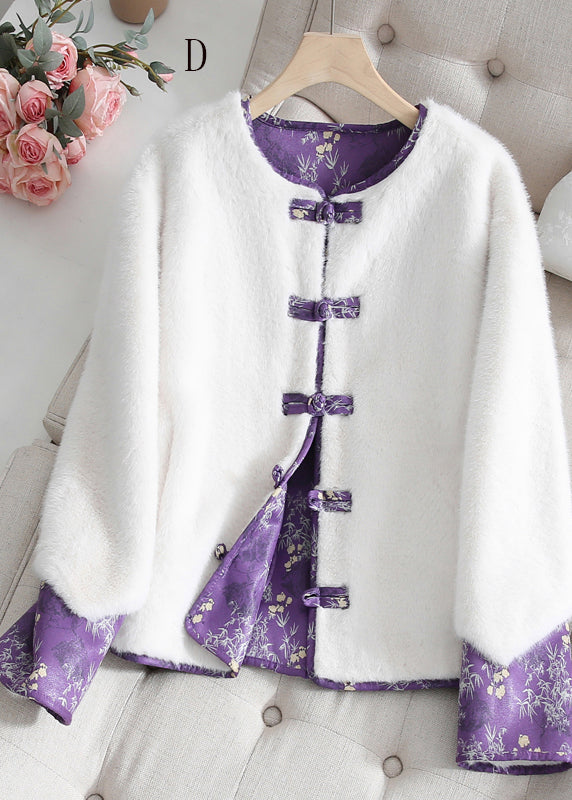 New Chinese Style Mink Velvet Wear On Both Sides Short Coat