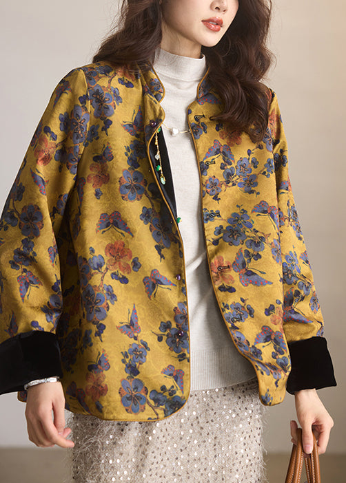 New Chinese Style Silk Velour Jacquard Wear On Both Sides Jacket Spring