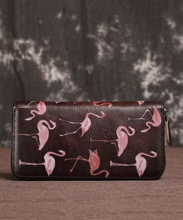 New Coffee Calf Leather Embossed Fashion Women Wallet