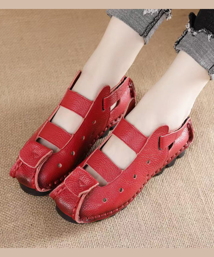 New Comfortable Yellow Flat Sandals Splicing Hollow Out
