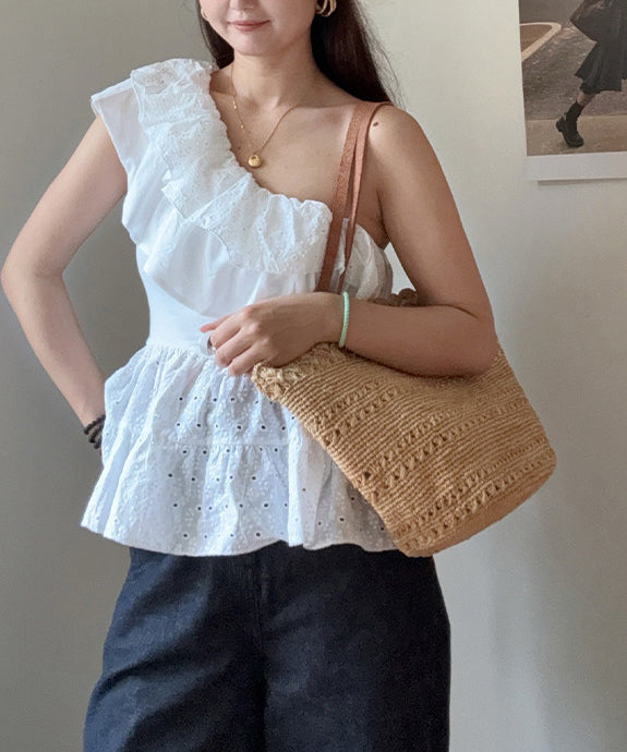 New Designed Vacation Straw Woven Large Capacity Shoulder Bag