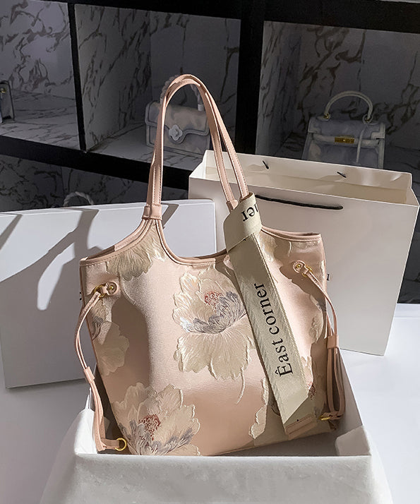 New Embossed Large Capacity Calf Leather Shoulder Bag