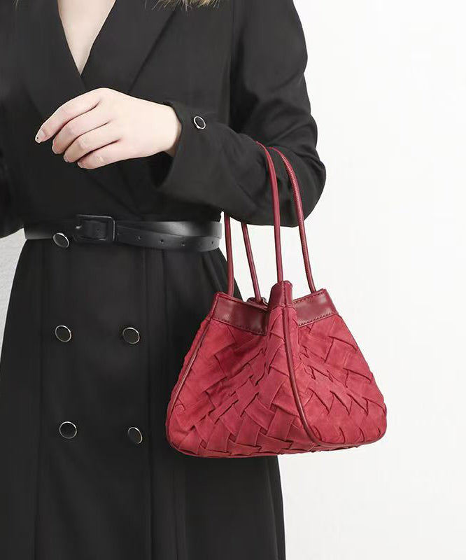 New Fashion Red Velvet Woven Tote Bag