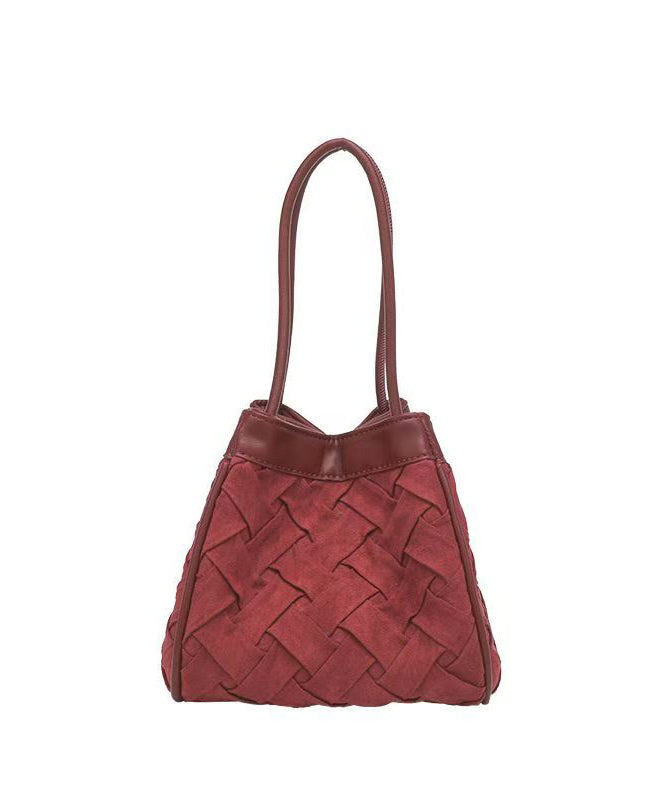 New Fashion Red Velvet Woven Tote Bag