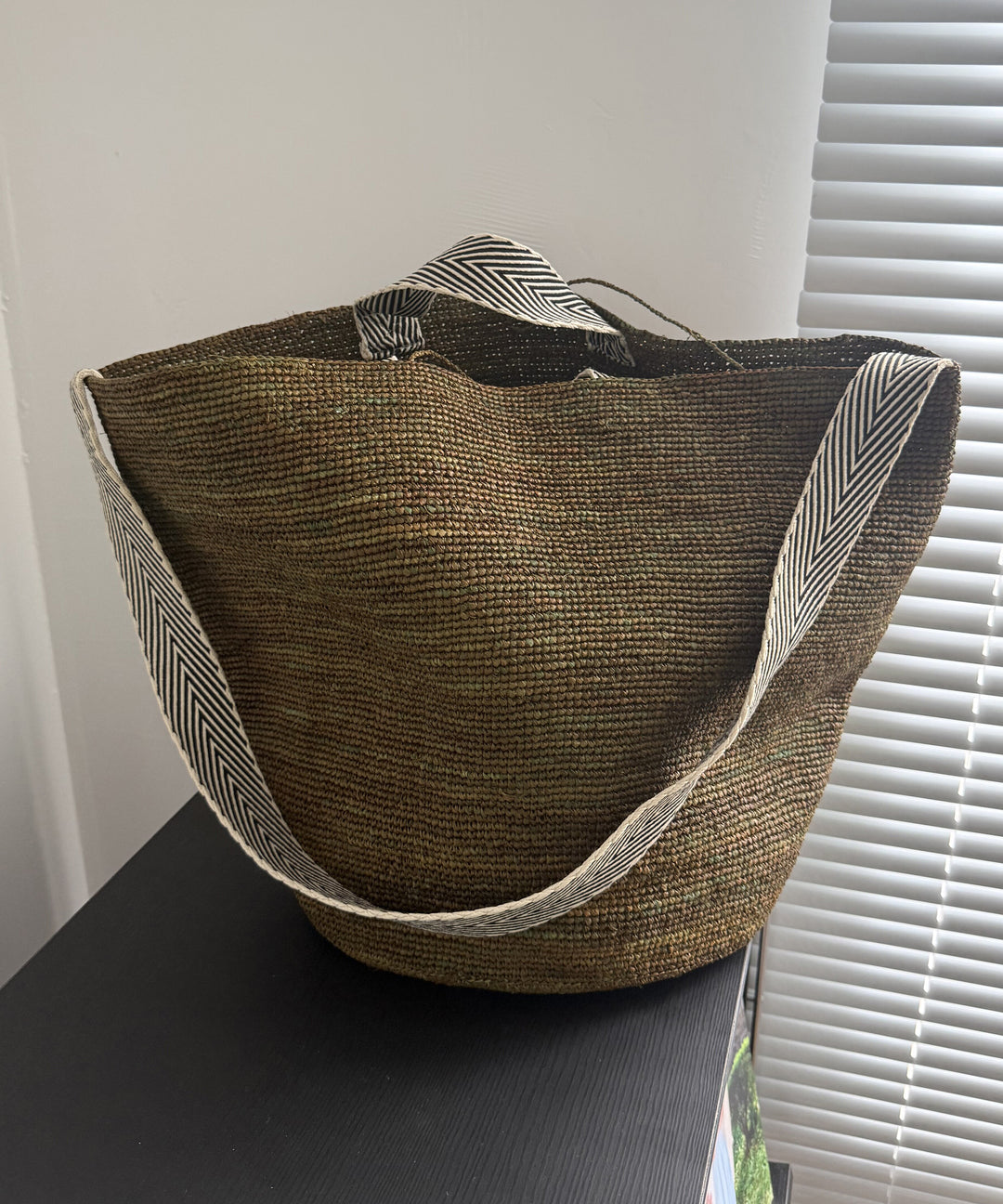 New Ginger Yellow Versatile Straw Woven Bucket Bag
