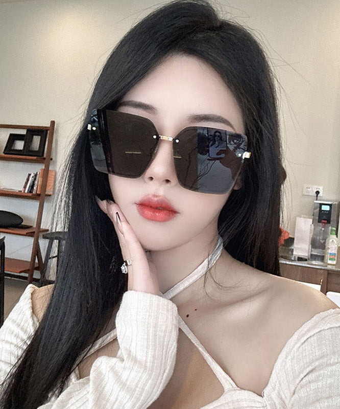 New Gradient Color Pink Metal UV Protection Sunglasses