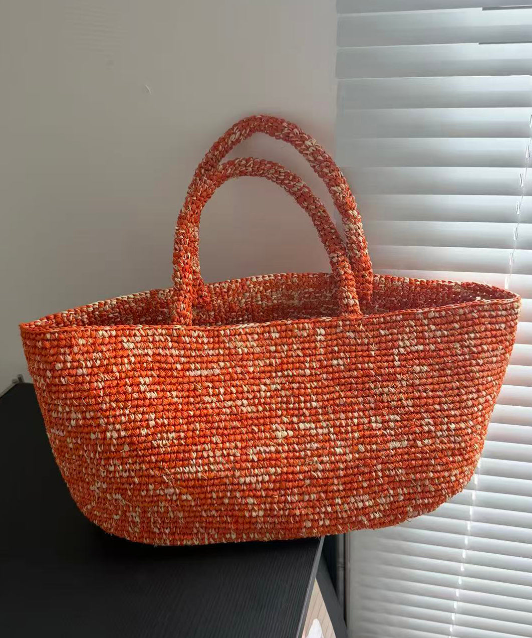 New Green Hand Straw Woven Fashionable Tote Bag