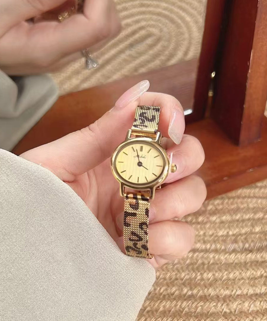 New Leopard Black Stainless Steel Quartz Movement Watches