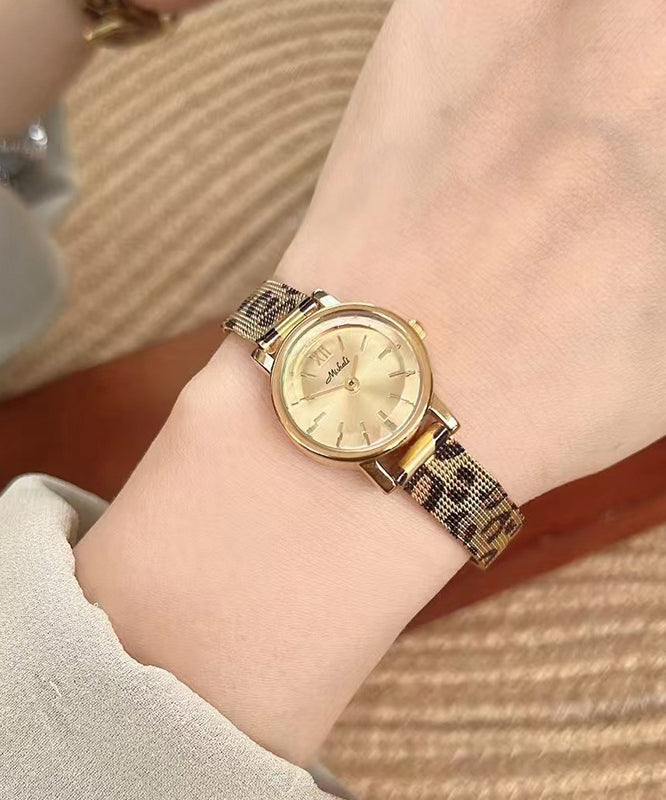 New Leopard Black Stainless Steel Quartz Movement Watches