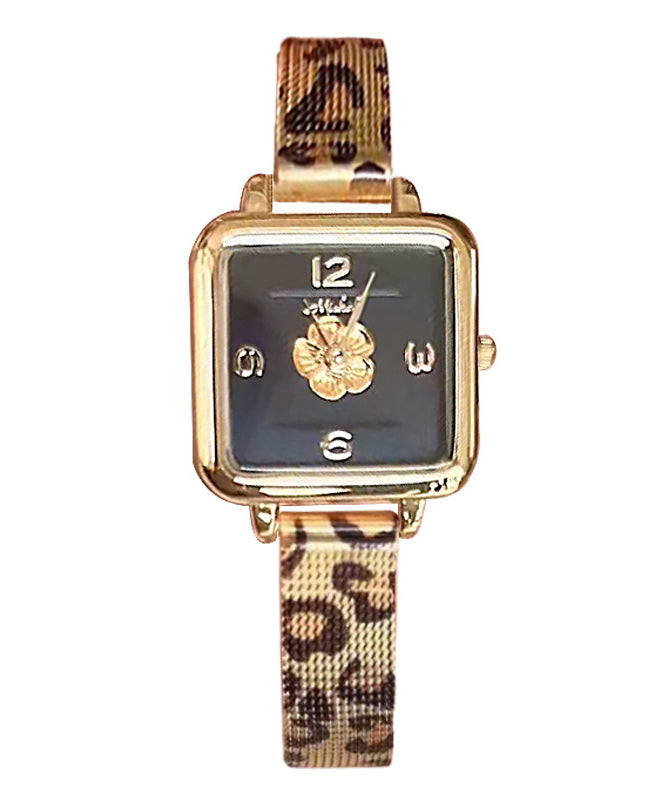 New Leopard Black Stainless Steel Quartz Movement Watches