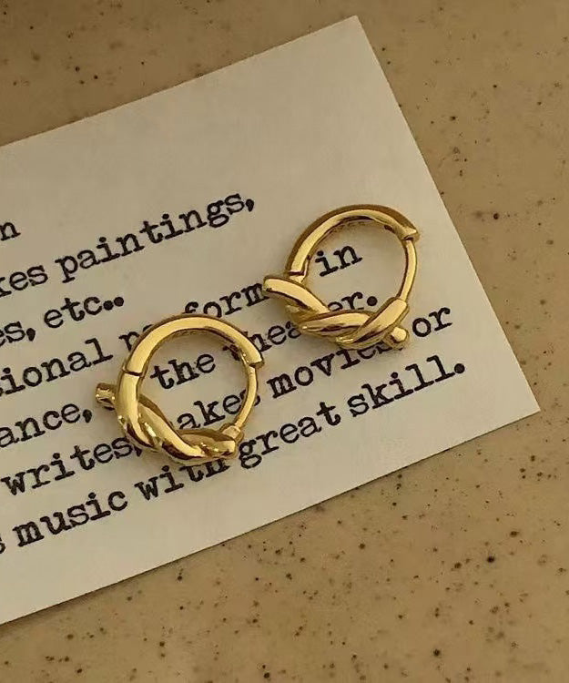 New Personalized Simple Knot Circle Earrings