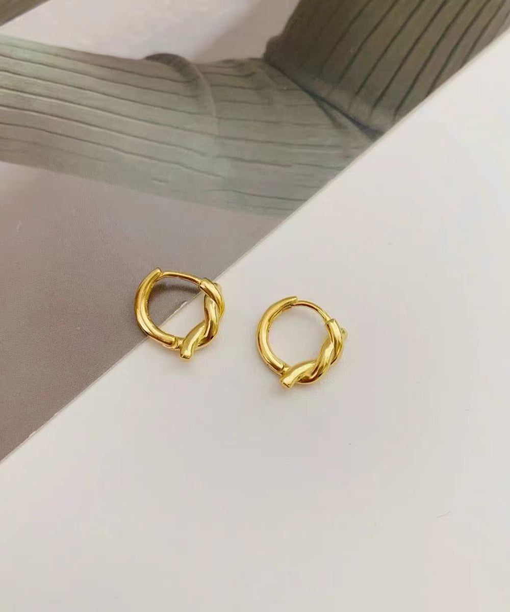 New Personalized Simple Knot Circle Earrings