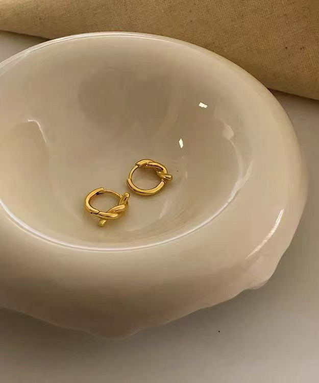 New Personalized Simple Knot Circle Earrings