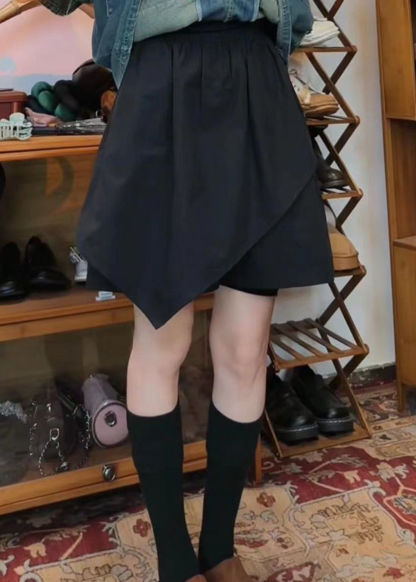 New Purple Asymmetrical Button Pockets Cotton Two Pieces Set Summer