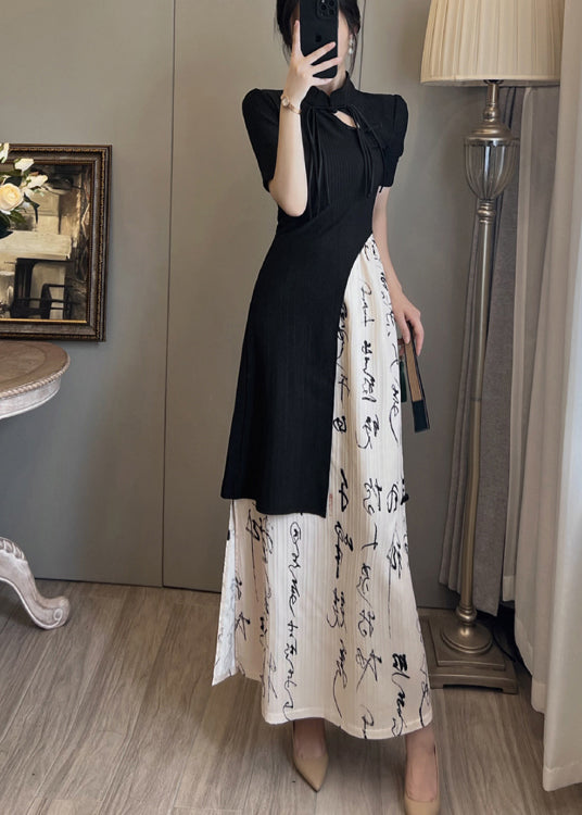 New Retro Asymmetrical Tasseled Oriental Dress And Skirt Two Pieces Set Summer