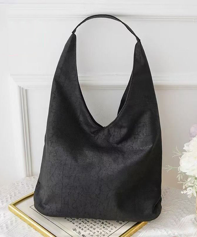 New Retro Black Embroidery Silk Shoulder Bag
