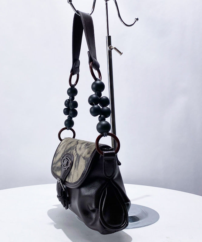 New Retro Chocolate Ink Wash Painting Faux Leather Shoulder Bags