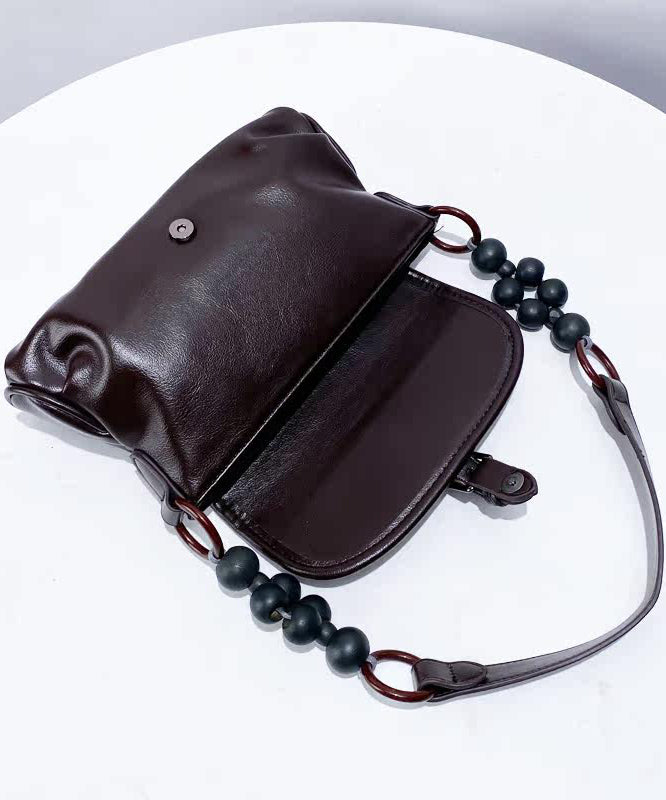 New Retro Chocolate Ink Wash Painting Faux Leather Shoulder Bags