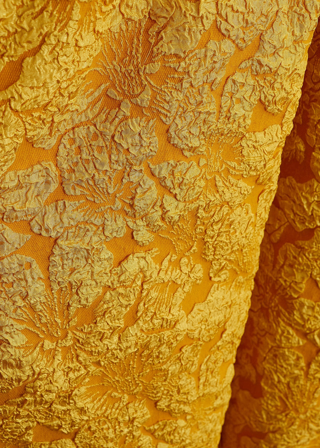 New Retro Golden Jacquard Silk Two Pieces Set Sleeveless - Omychic