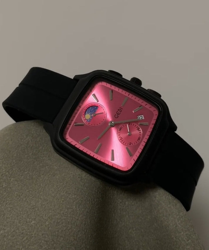 New Rose Stainless Steel Quartz Movement Square Watches