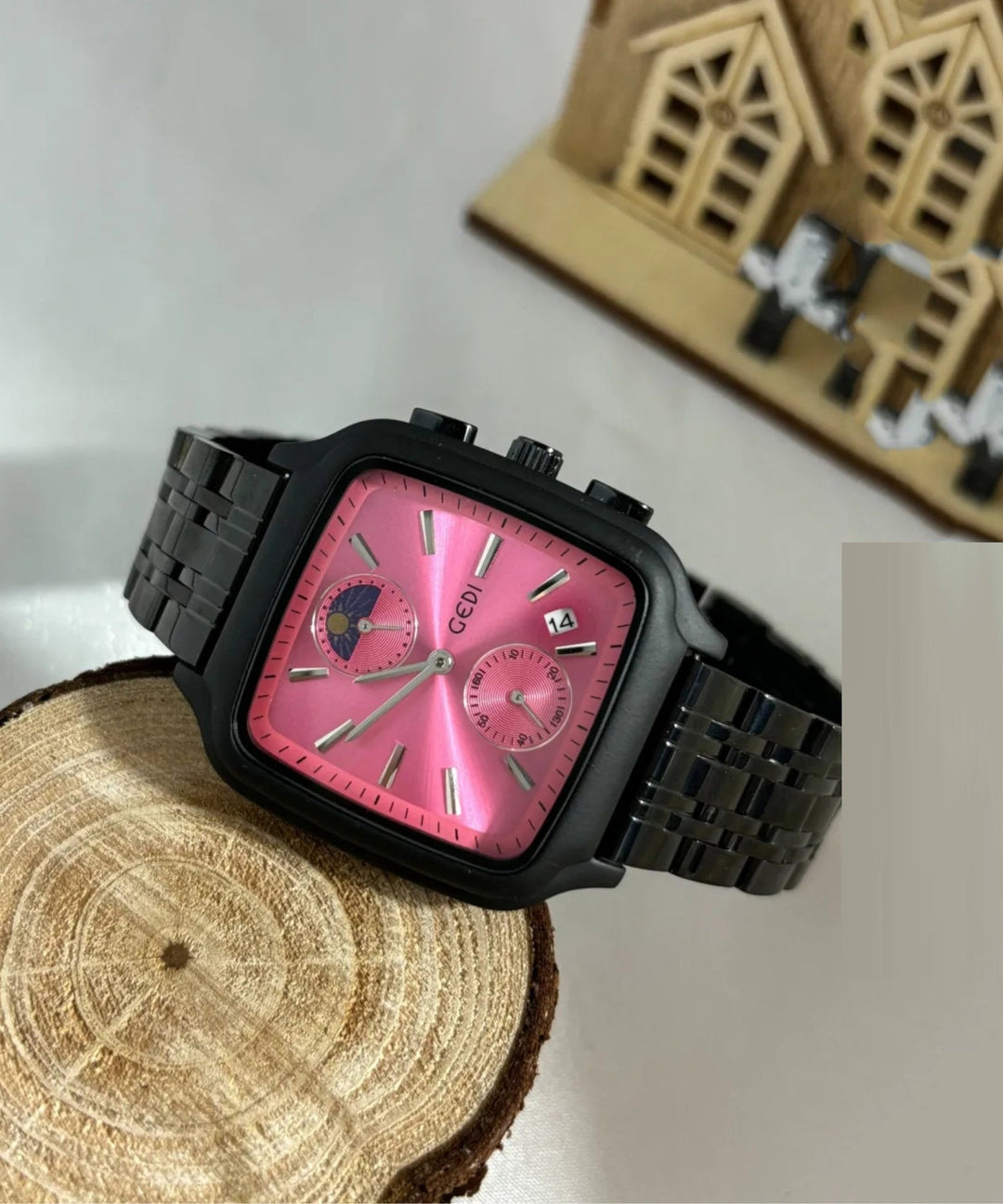 New Rose Stainless Steel Quartz Movement Square Watches