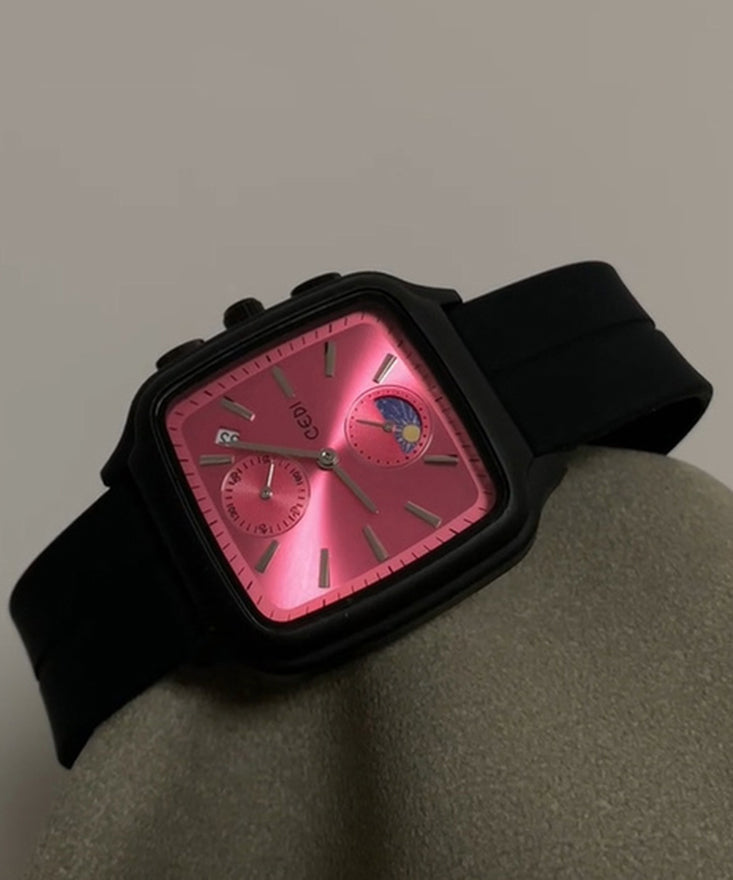 New Rose Stainless Steel Quartz Movement Square Watches