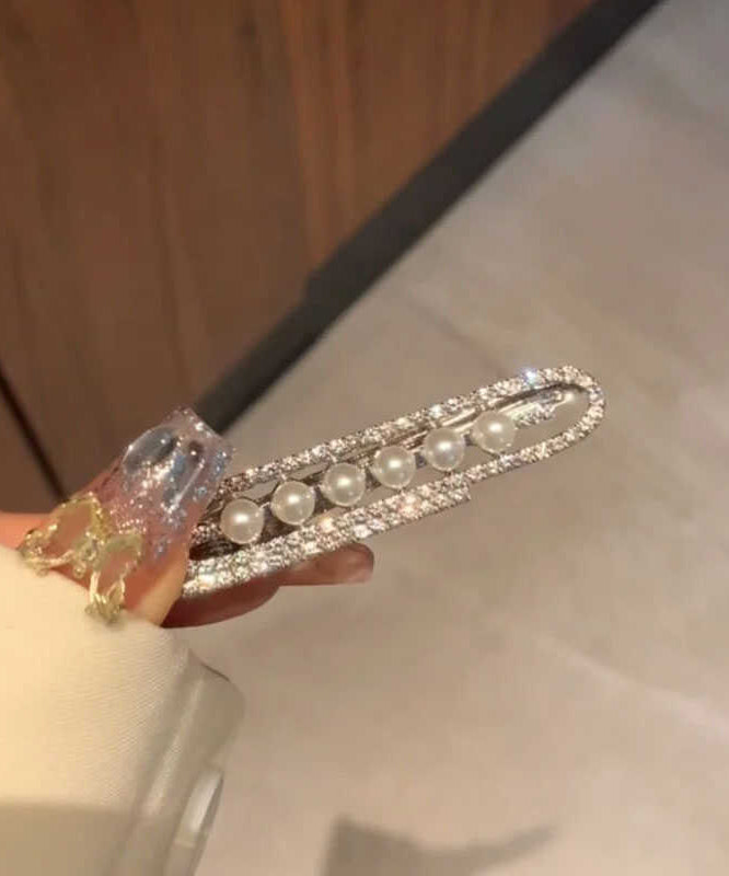 New Silk Alloy Pearl Zircon A Pair Hairpin