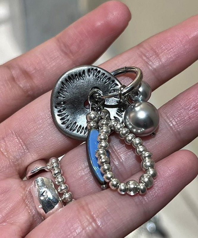 New Silk Stainless Steel Resin Beading Drop Earrings