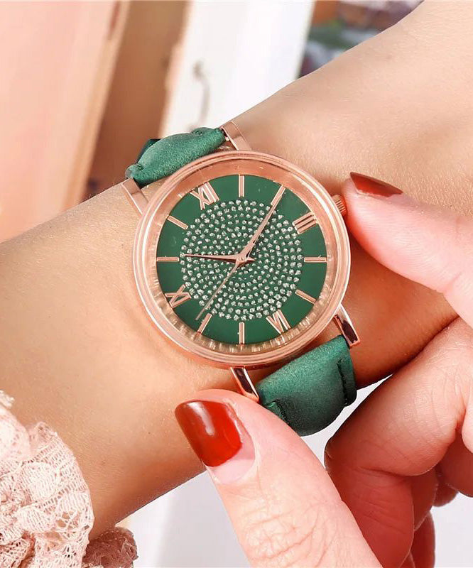 Pink Starry Sky Dial Watches for Women Fashion Roman