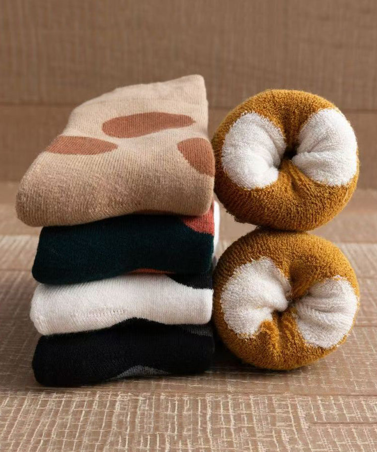 New Thick Warm Cartoon Dot Cotton Crew Socks
