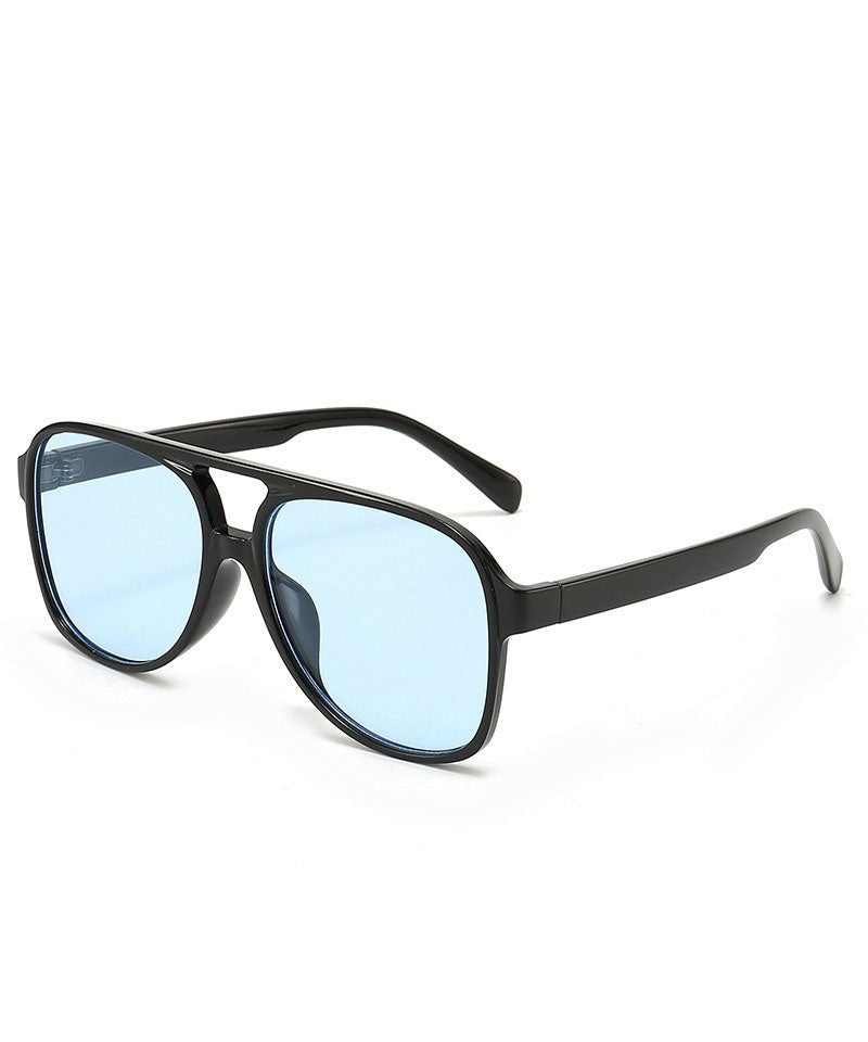 New Women's Yellow Large Frame Sunscreen Sunglasses