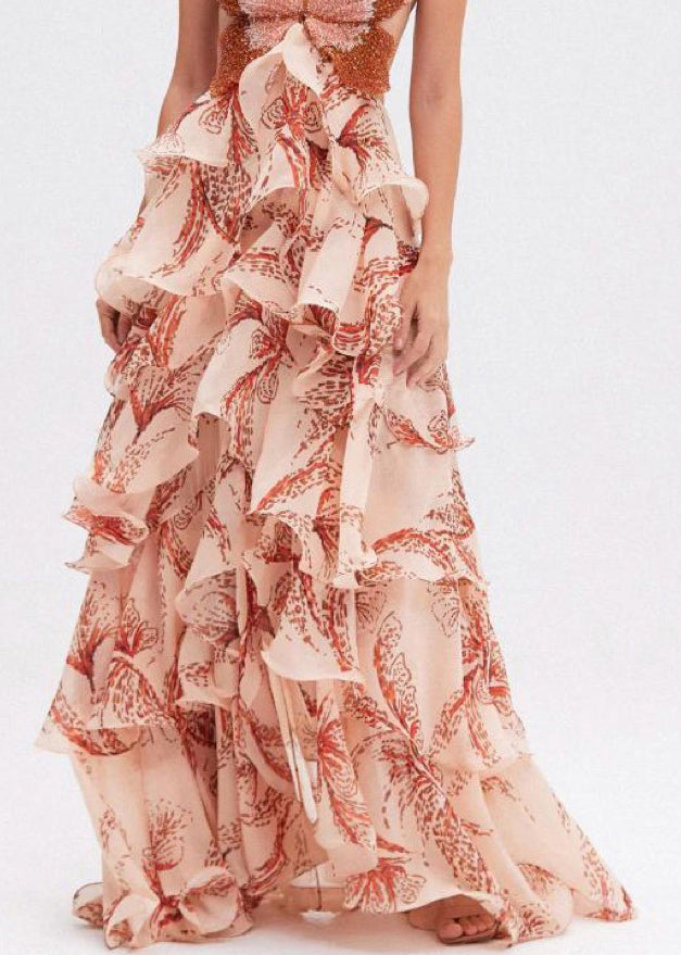 Novelty Backless Butterfly Ruffled Spaghetti Strap Dress Sleeveless