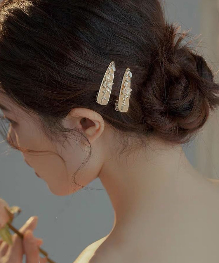 Novelty Gold Copper Overgild Pearl Hairpin