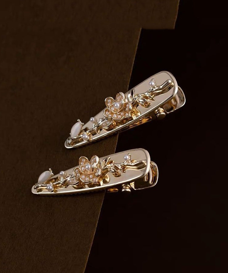 Novelty Gold Copper Overgild Pearl Hairpin