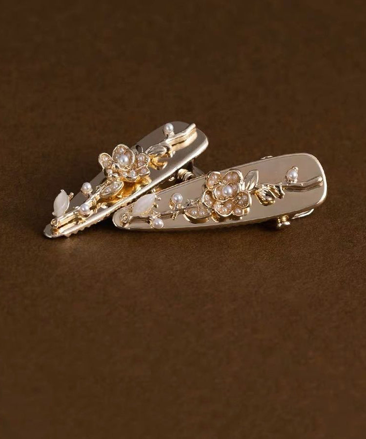 Novelty Gold Copper Overgild Pearl Hairpin