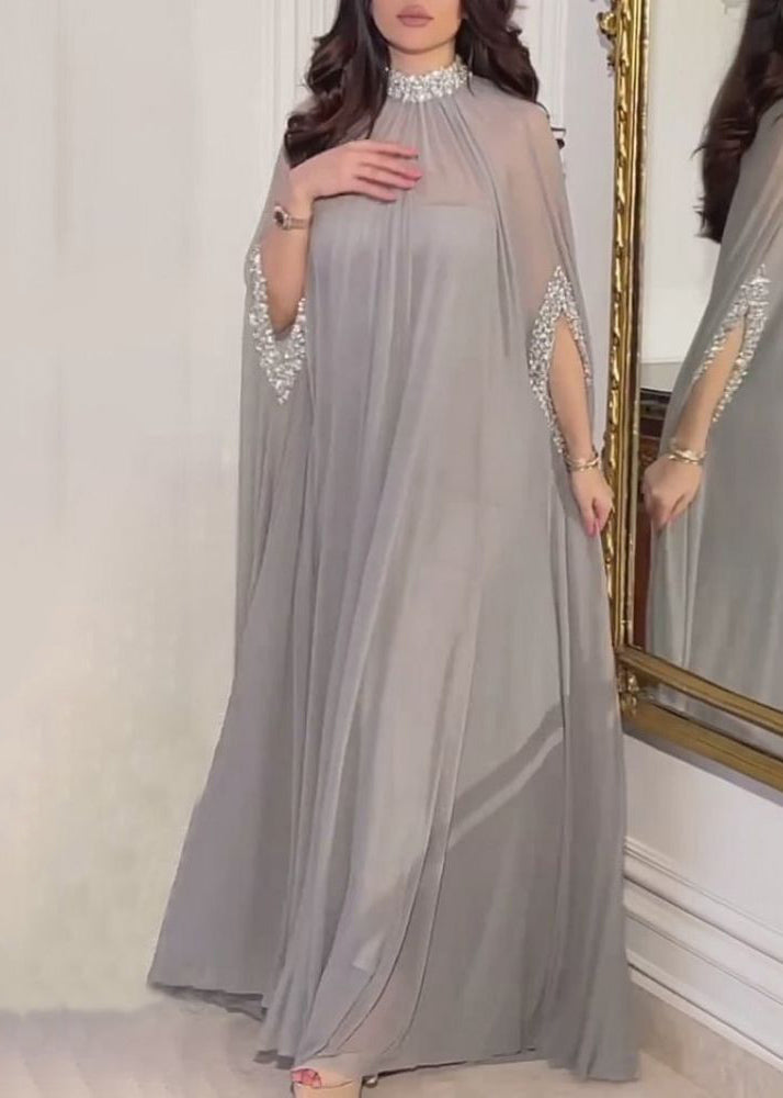 Novelty Pink Solid Patchwork Chiffon Two Pieces Set Fall