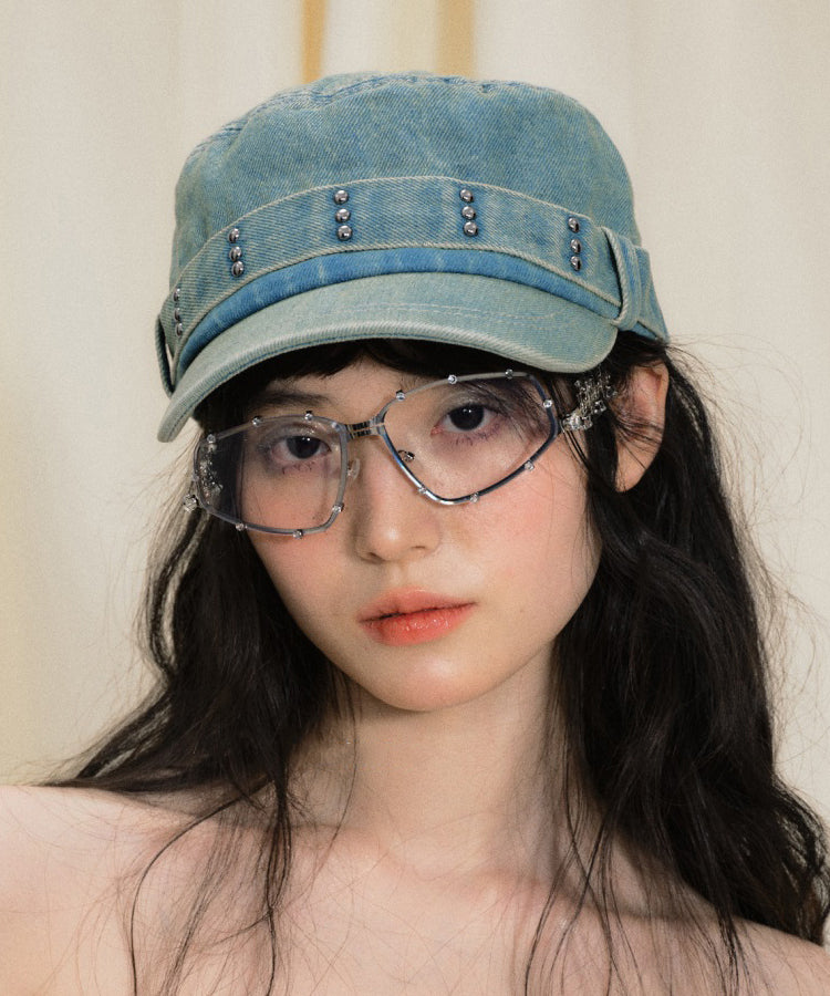 Novelty Vogue Blue Rivet Denim Breton Hat