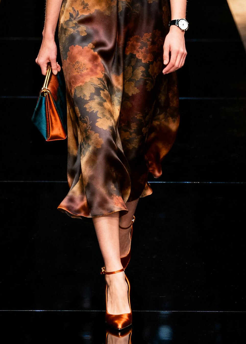 Organic Brown Oversized Patchwork Silk Ankle Dress Summer