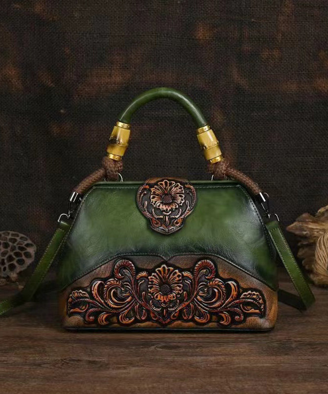 Original Beige Handmade Retro Embossed Handbag