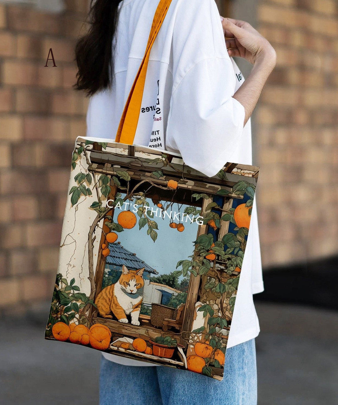 Original Canvas Print Large Capacity Shoulder Bag