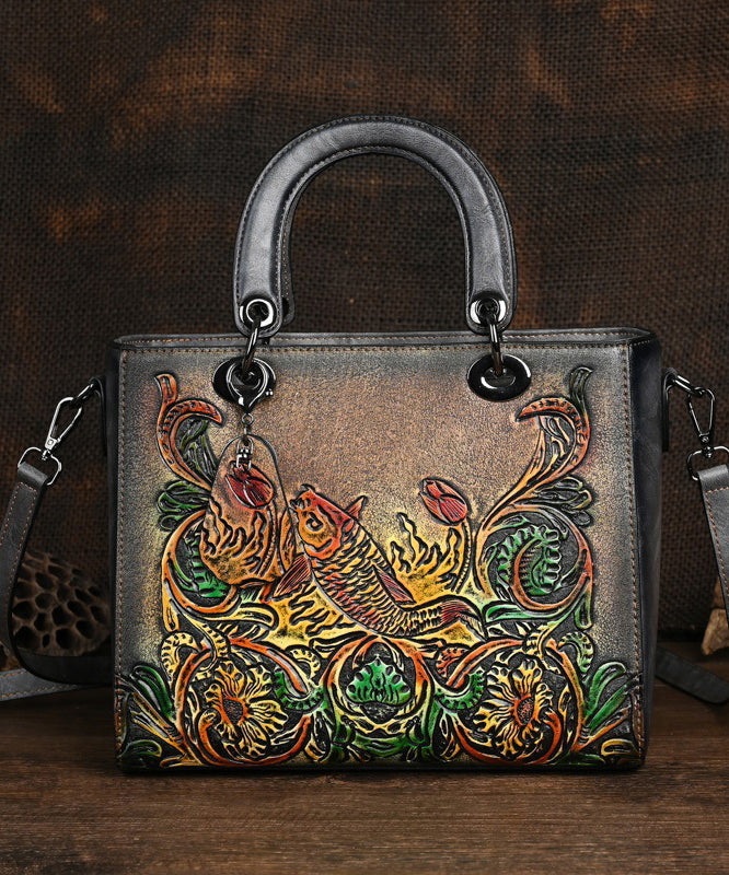 Original Chinese Style Handmade Embossed Tote Bandbag