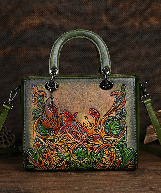 Original Chinese Style Handmade Embossed Tote Bandbag