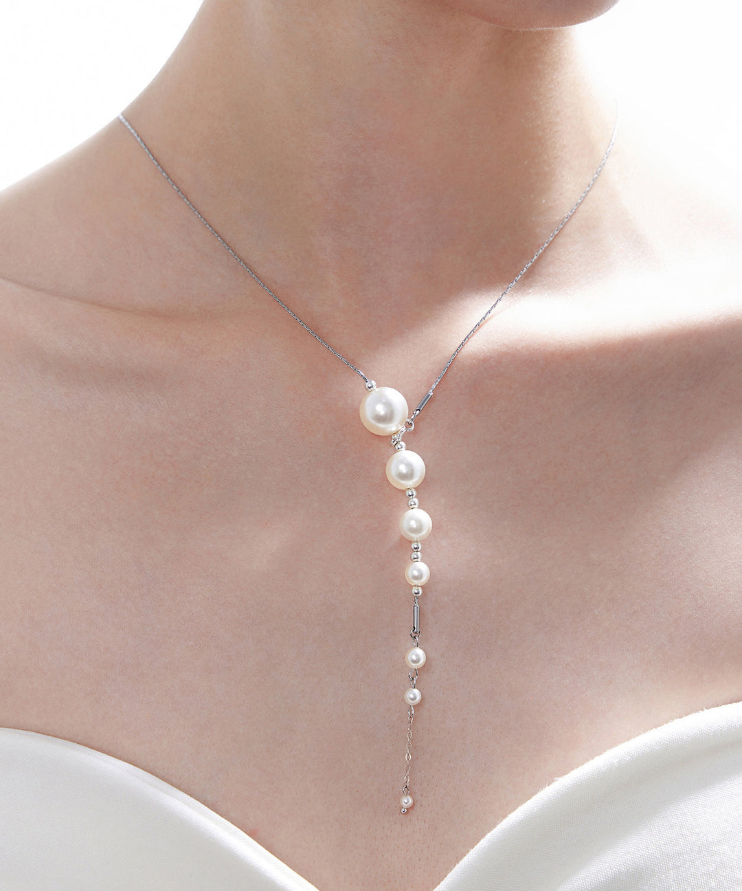 Original Design Adjustable Pearl Clasp Alloy Necklace