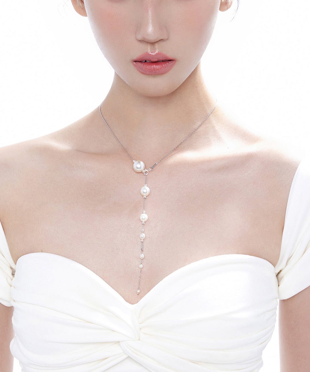 Original Design Adjustable Pearl Clasp Alloy Necklace