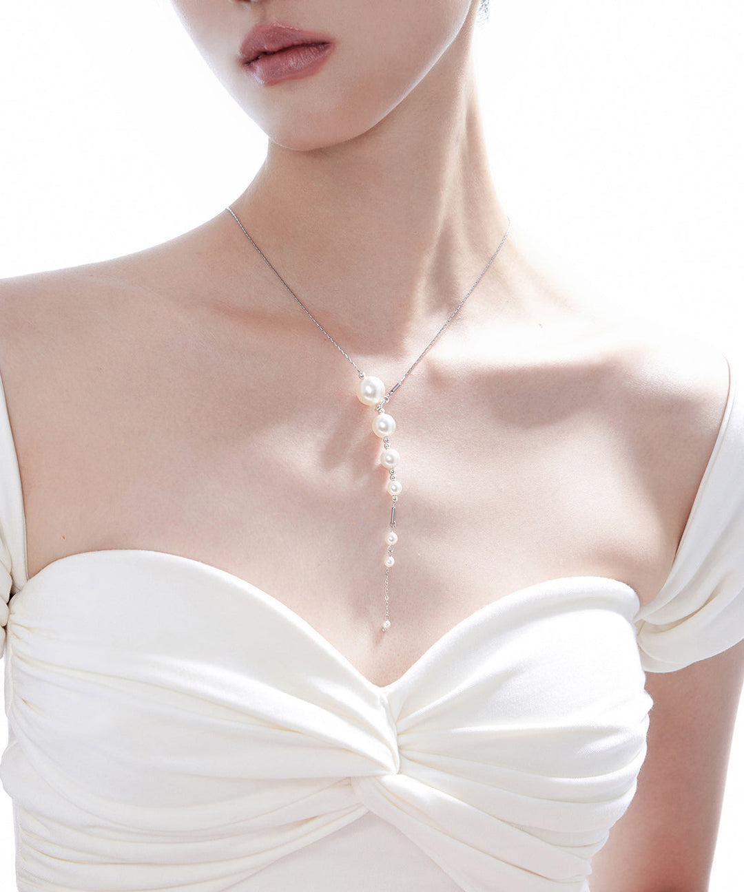 Original Design Adjustable Pearl Clasp Alloy Necklace