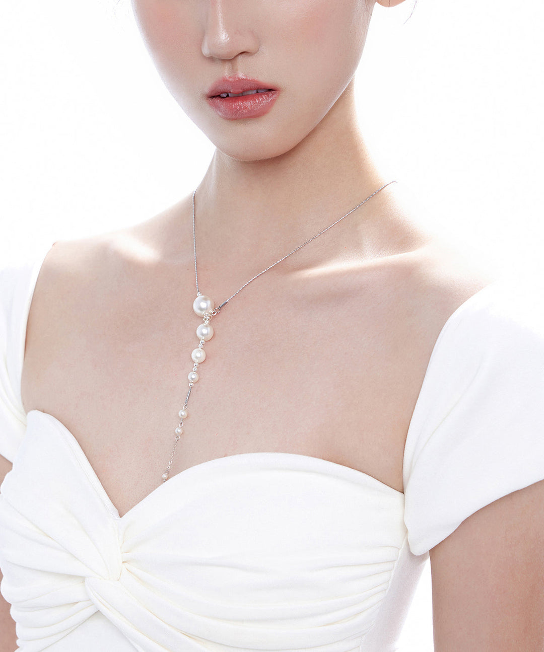 Original Design Adjustable Pearl Clasp Alloy Necklace