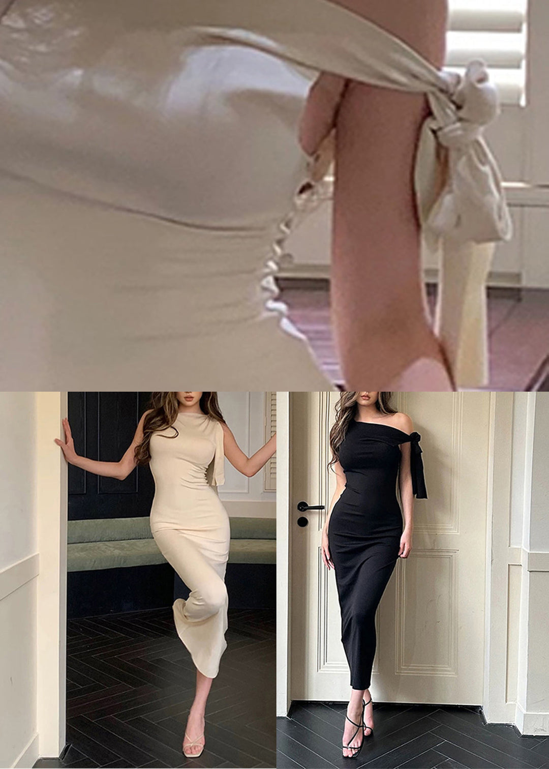 Original Design Apricot Asymmetrical Vacation Long Dresses Summer